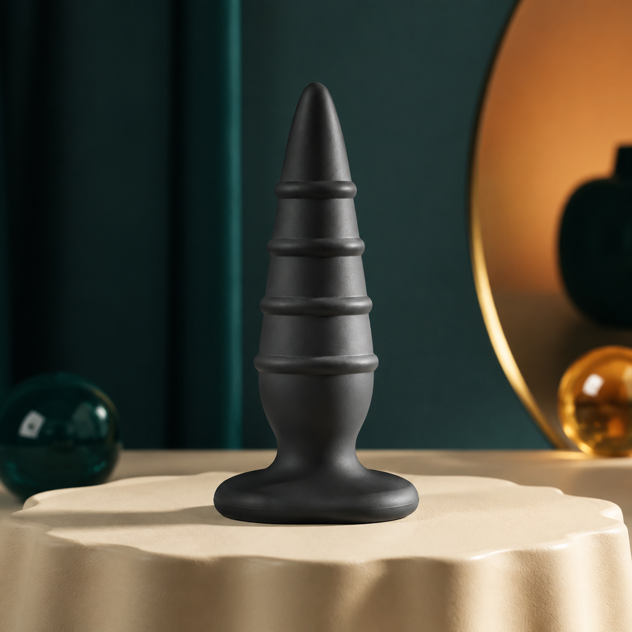 Tapered, curved and textured profiles with a stable base.